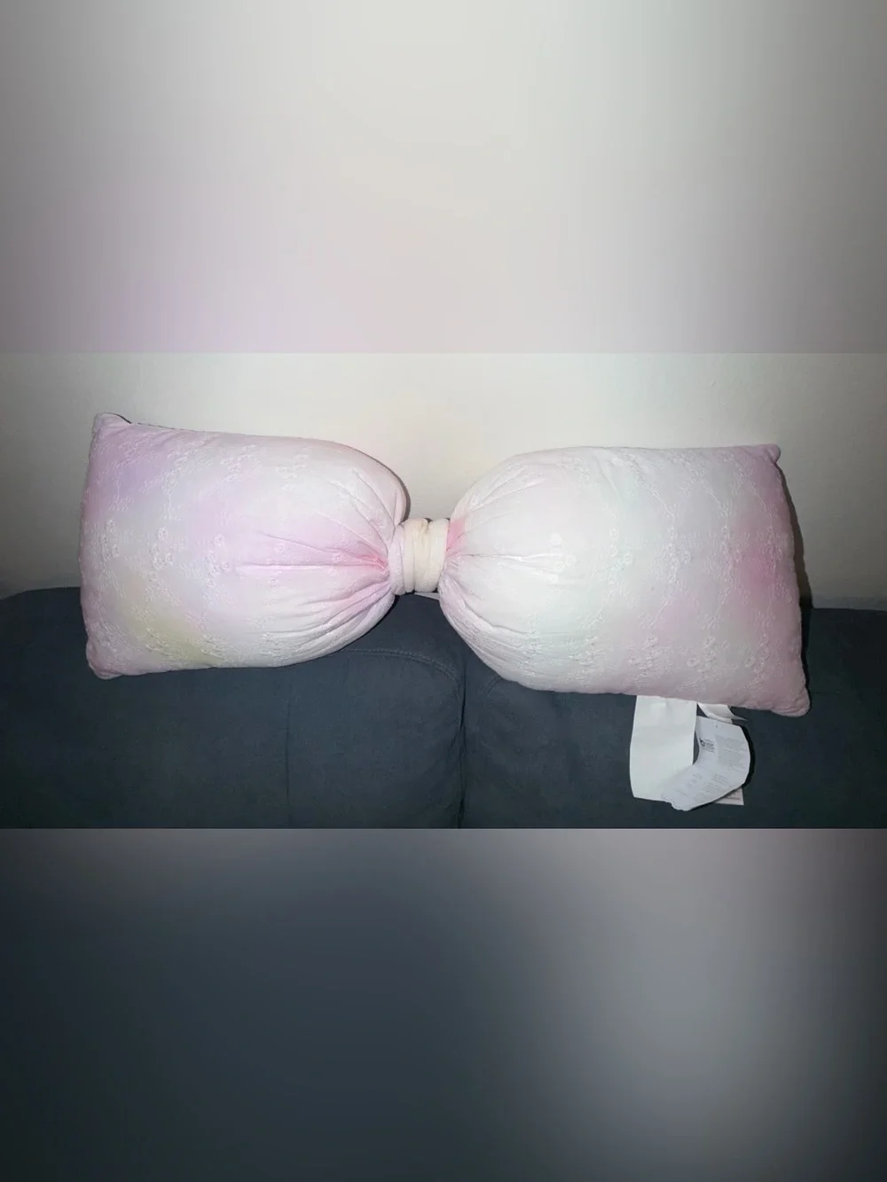 Pottery Barn Teen LoveShackFancy Oversized Tye Dye Bow Accent Pillow NWT